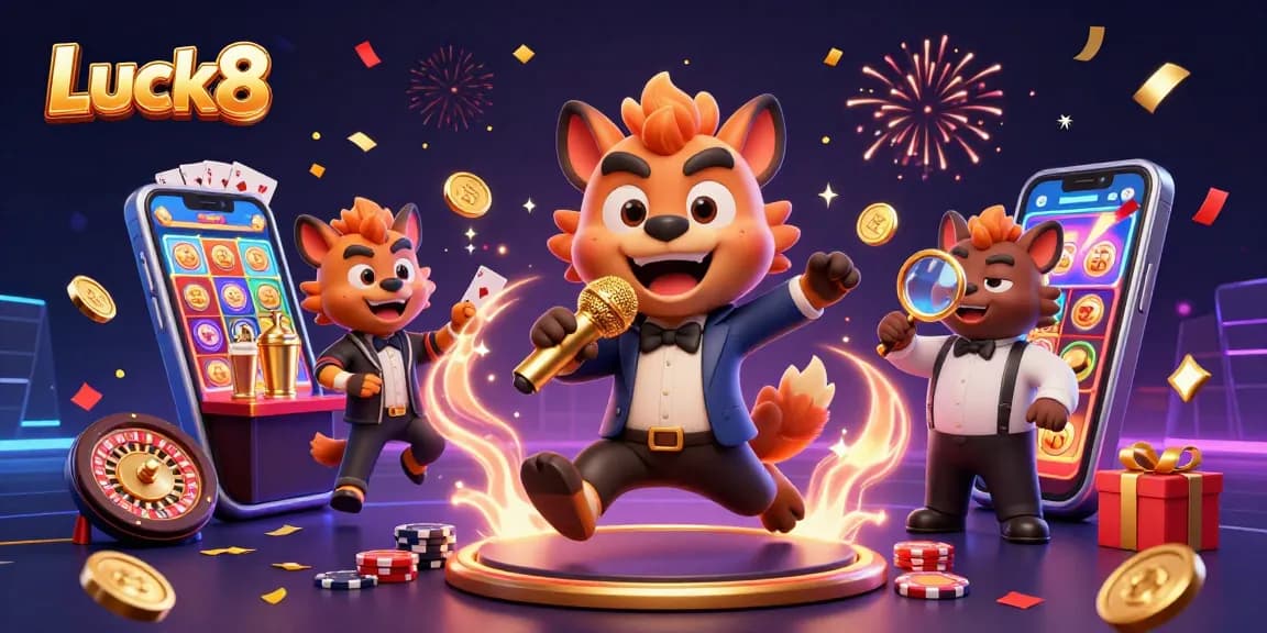 Luck8 offers thrilling casino entertainment with vibrant 3D slots and dynamic game scenes.