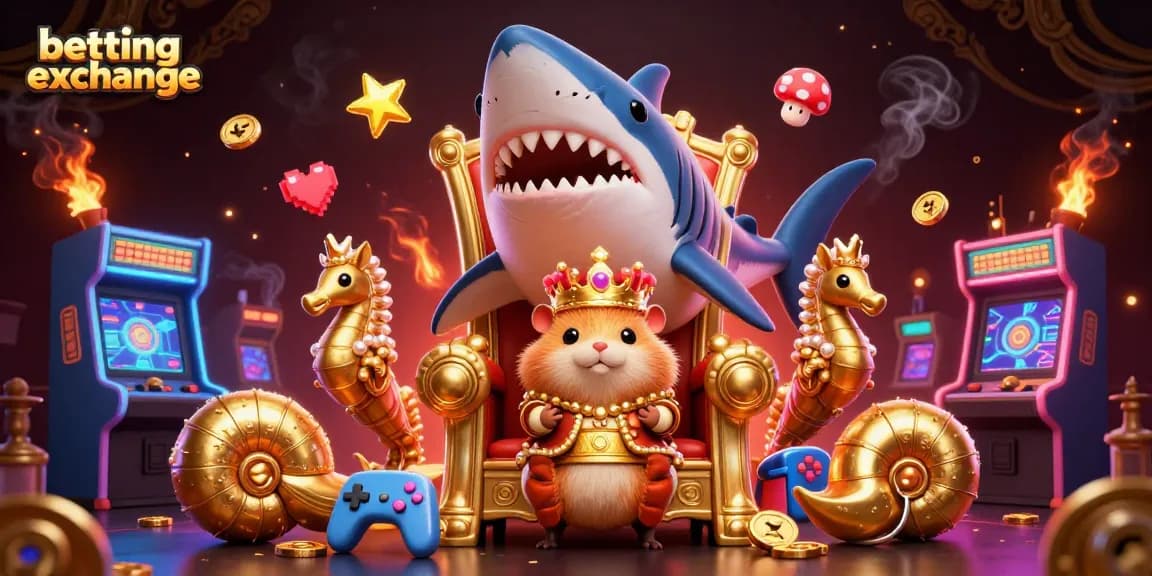 Experience the excitement of betting exchange illustrated with vibrant casino elements and characters.