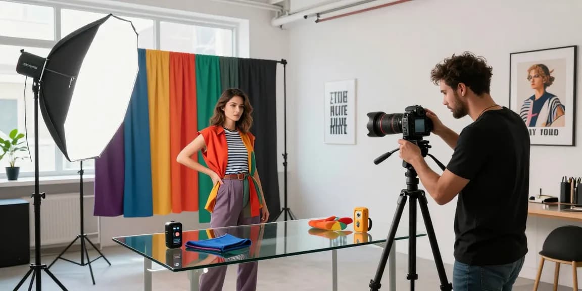 Fotografo Commerciale a Milano che realizza un servizio fotografico di moda in studio professionale