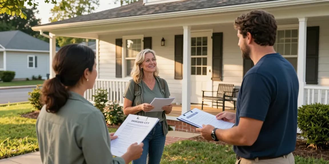 Sell My House Fast Johnson City - Trusted local home buyers evaluating properties together.