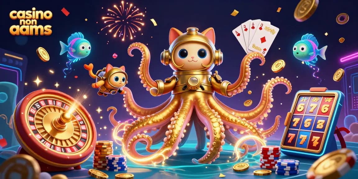 Giocare nei casino non AAMS con un kraken d'oro e un gatto subacqueo per un'avventura emozionante.