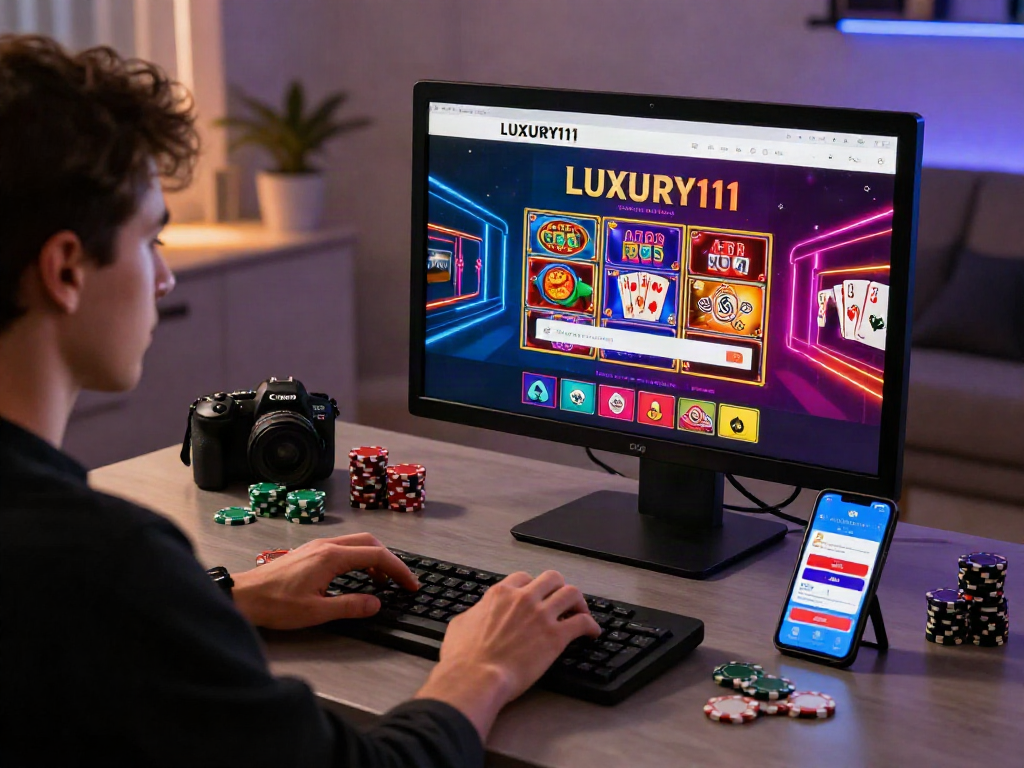 Masuk ke LUXURY111 Login dengan suasana permainan judi yang menarik dan modern.