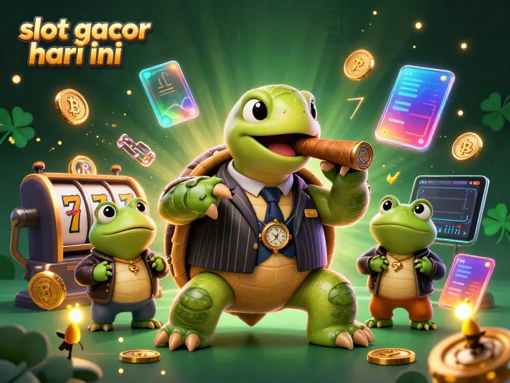 Experience the excitement of slot gacor hari ini with vibrant cartoon characters and casino elements.