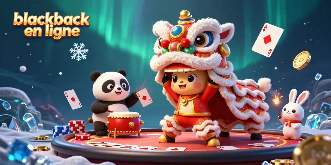 Jouez au blackjack en ligne avec des personnages colorés et une ambiance festive et dynamique.