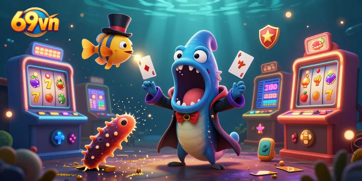 Experience 69vn's thrilling slots with a magical underwater scene full of excitement.