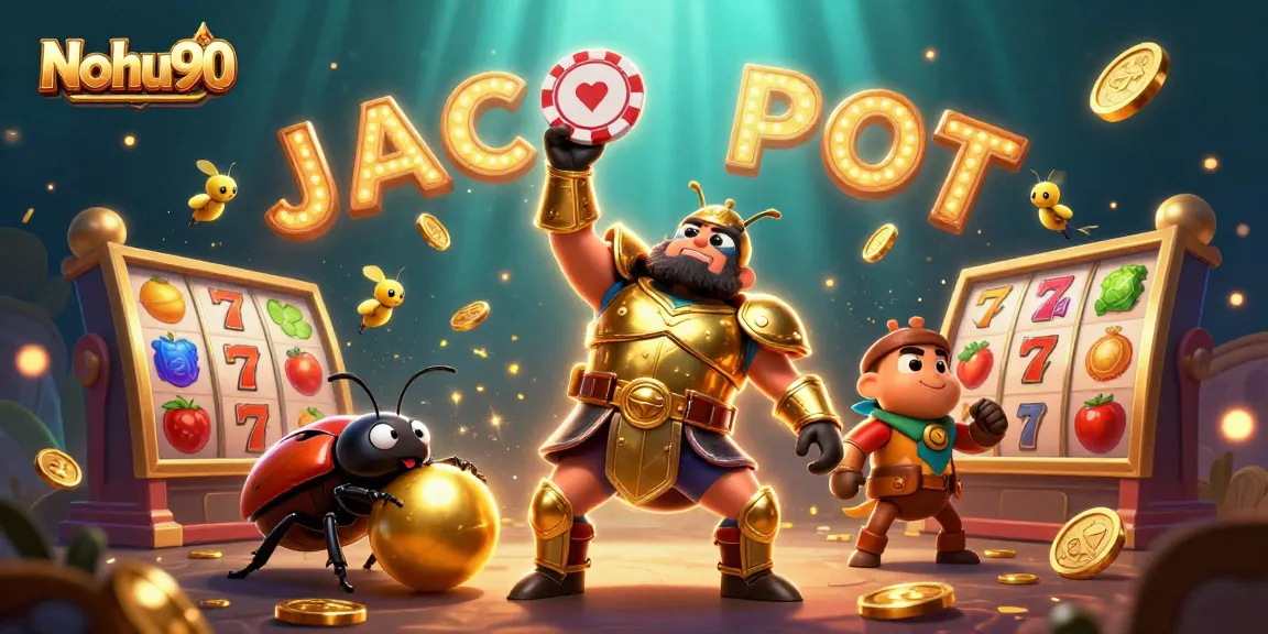 Nohu90 gives players a chance to win big with exciting jackpot game elements in this vibrant illustration.