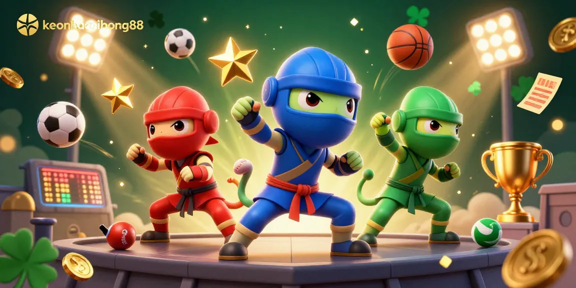 Experience winning strategies with keonhacaibong88 for dynamic sports betting action in a vibrant 3D scene.