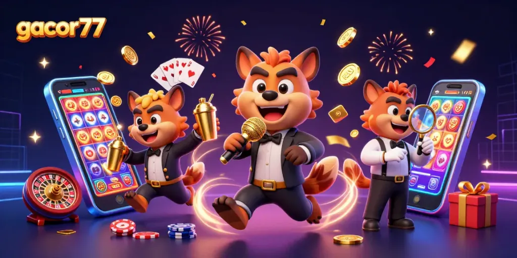 Gacor77 menghadirkan hyena lucu yang menghibur di klub kasino dengan suasana meriah dan permainan slot yang menarik.