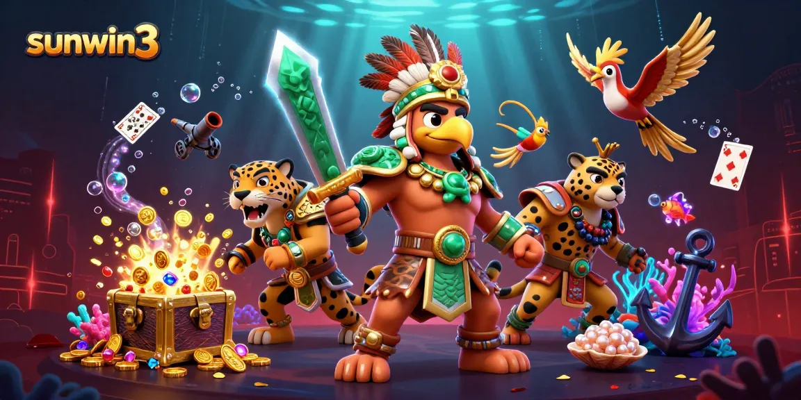 Experience thrilling gameplay with sunwin3 in this vibrant casino-themed digital art.