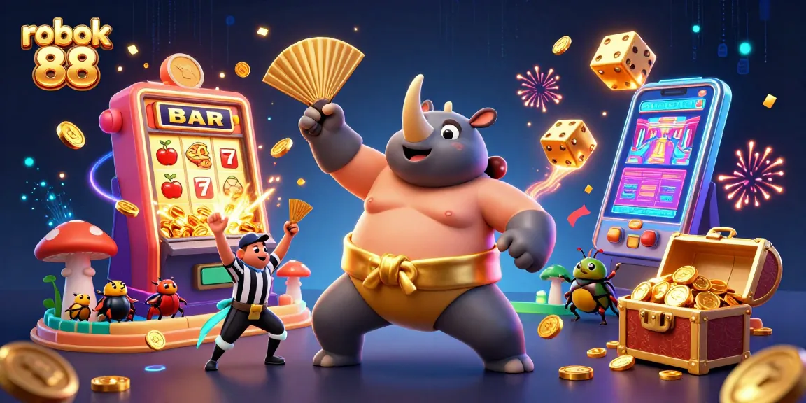 Engage with rokok 88 while enjoying vibrant casino action featuring a sumo beetle champion.
