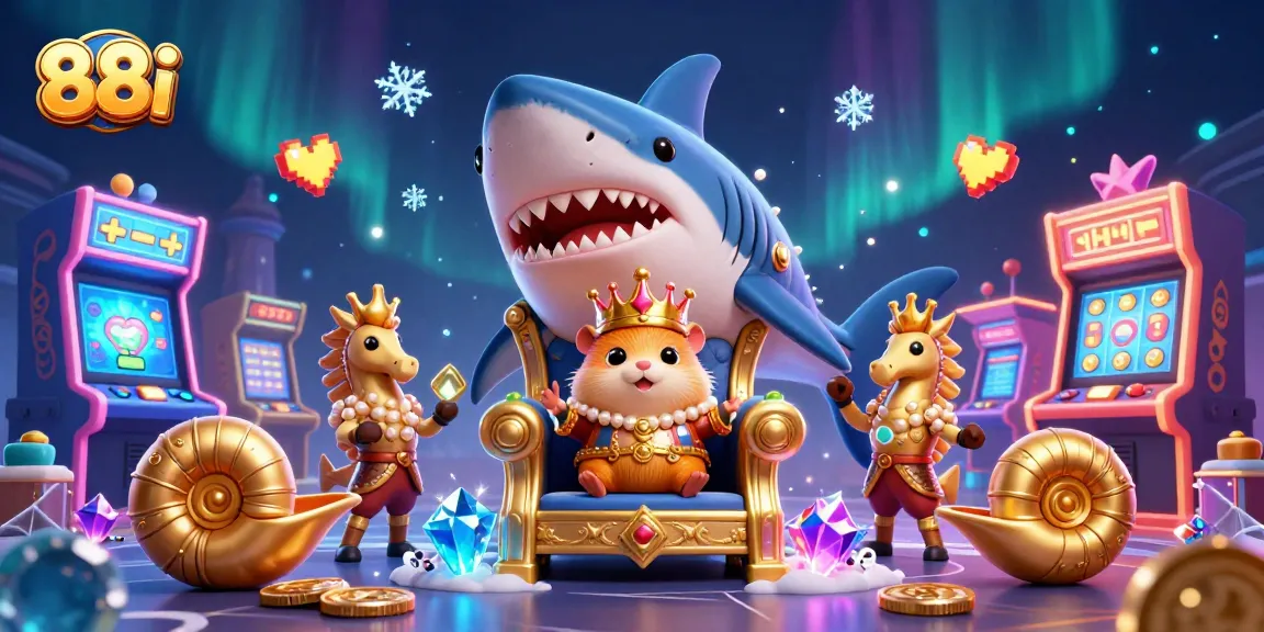Experience thrilling jackpot spins at 88i with a unique golden hamster king in a vibrant casino