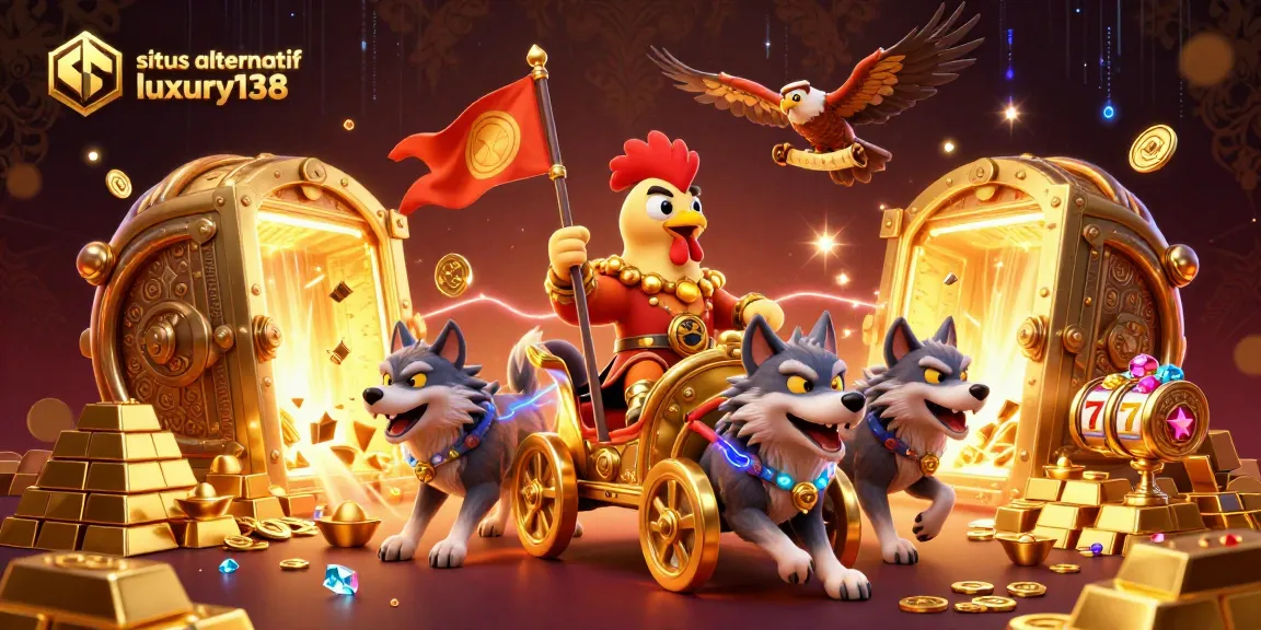 Engage in epic battles with situs alternatif luxury138 through 3D casino art featuring gold treasures!