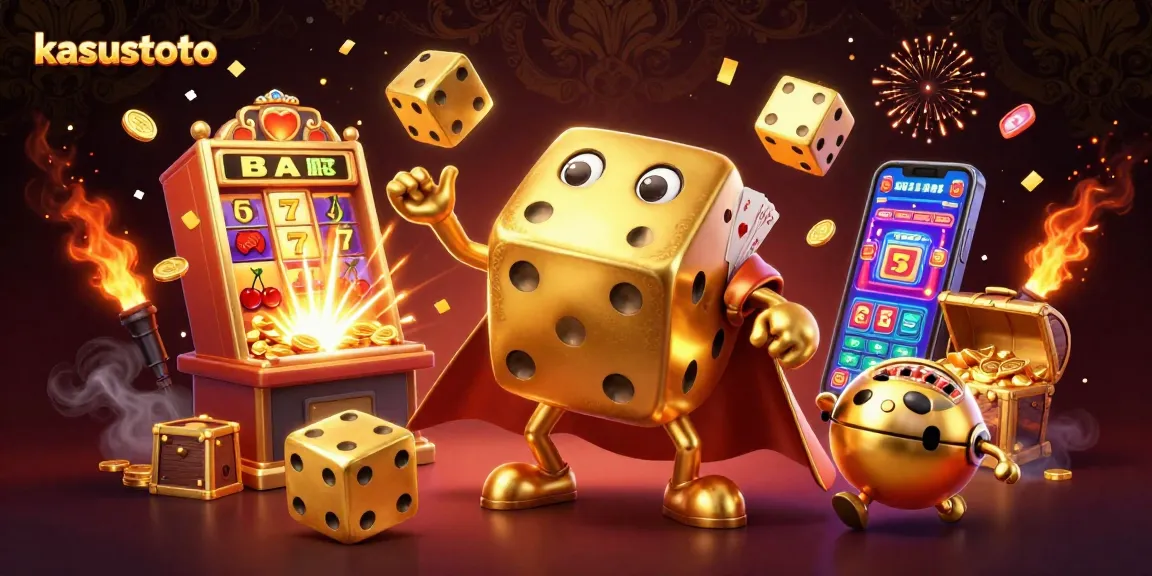 Kasustoto menghadirkan pengalaman judi yang meriah dengan dadu emas dan mesin slot berlimpah.