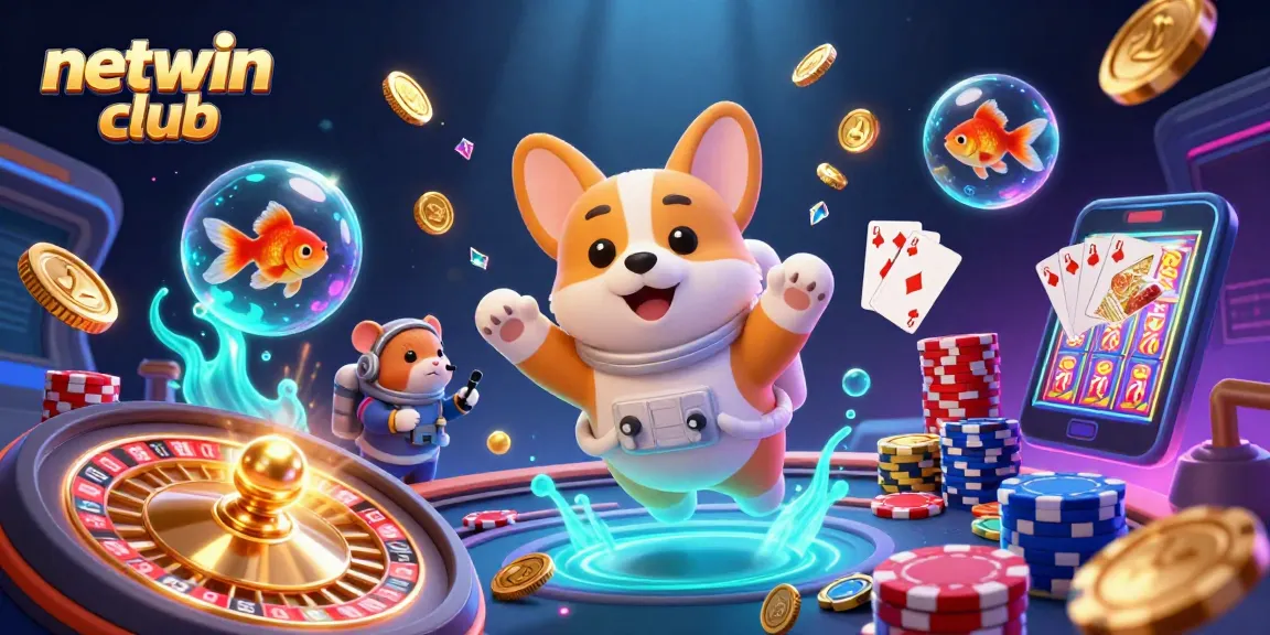 Experience thrilling games at netwin club inside a vibrant space station casino.