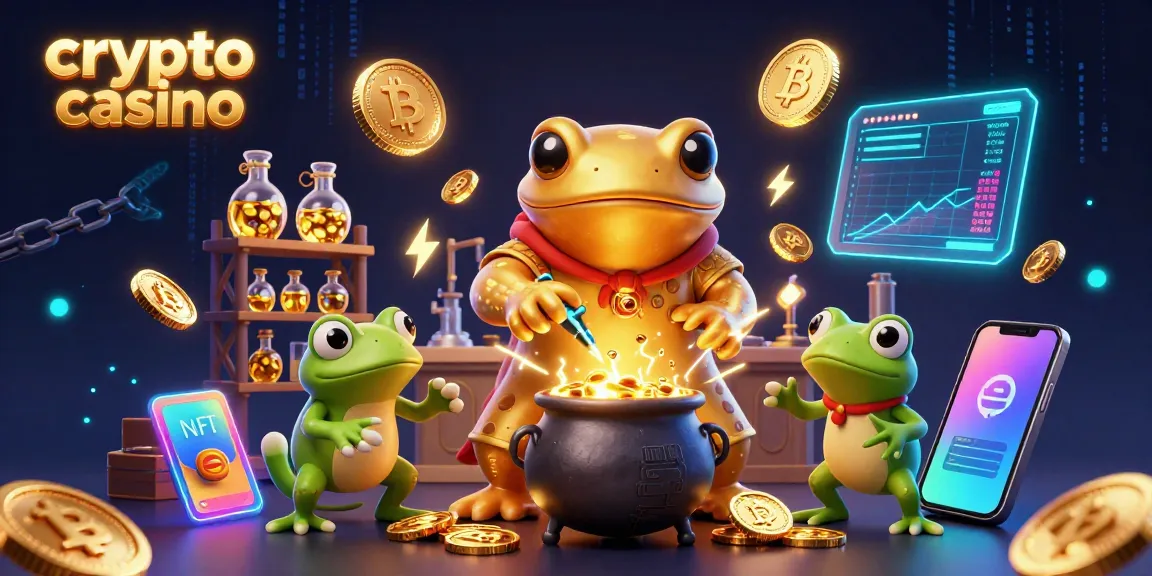 Gioca nel crypto casino mentre osservi un alchimista trasformare metalli in monete d'oro.