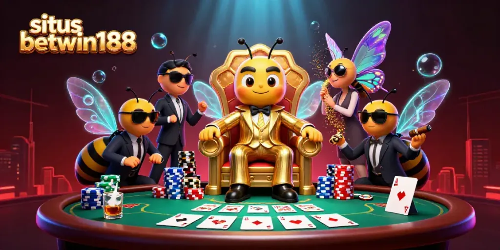 Gambarkan situs betwin188 dengan ilustrasi 3D menarik yang menunjukkan karakter dan elemen permainan.