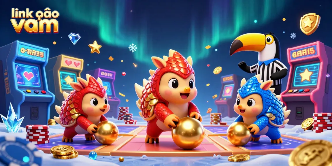 Engage in exciting gaming action at link vào vmax featuring vibrant pangolins and casino elements.