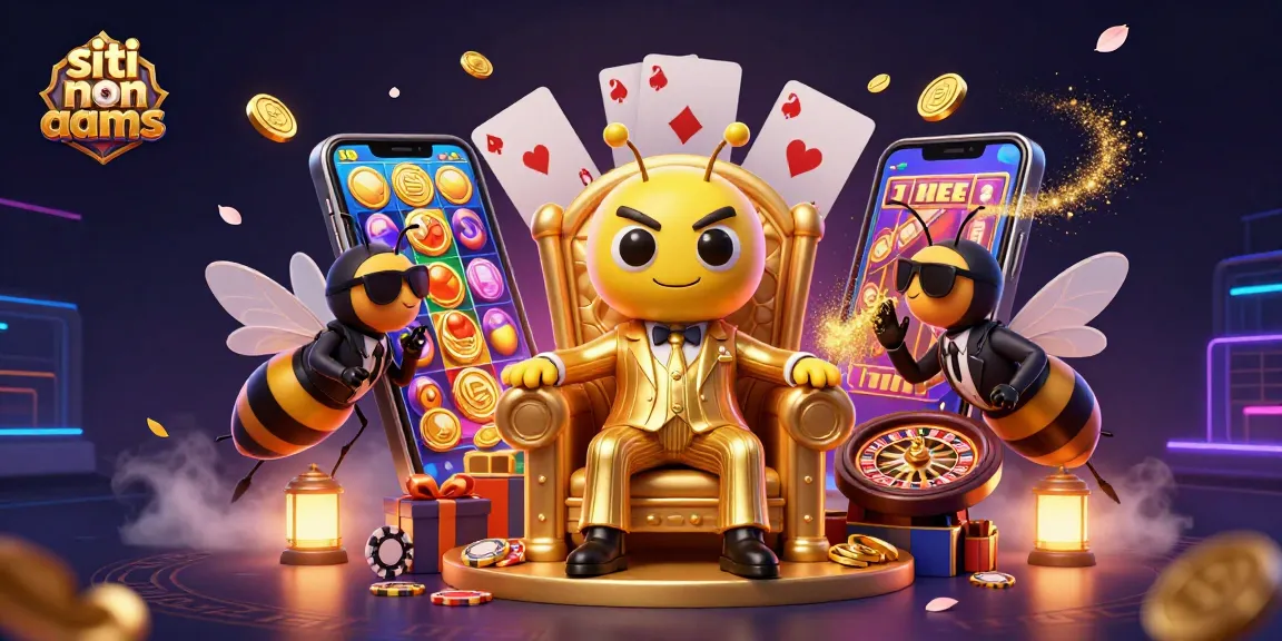 Scopri i siti non AAMS mentre scommetti su giochi avvincenti con questa vivace illustrazione 3D.