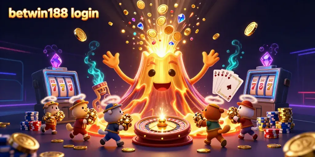 Gambarkan betwin188 login dengan latar belakang kasin modern dan elemen visual yang menarik.
