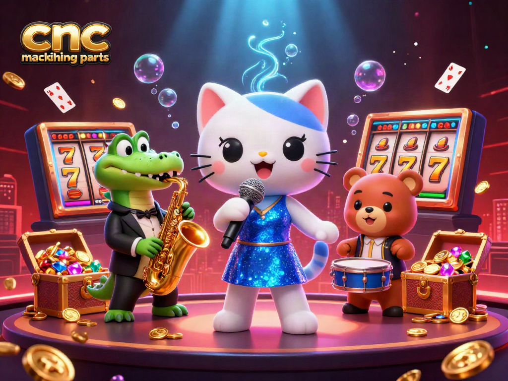 Engage with cnc machining parts in this vibrant casino scene featuring lively characters and dynamic gameplay elements.
