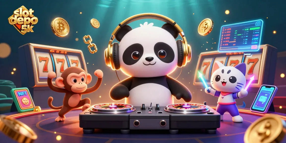 Experience the thrill of slot depo 5k with this vibrant illustration of gaming action.