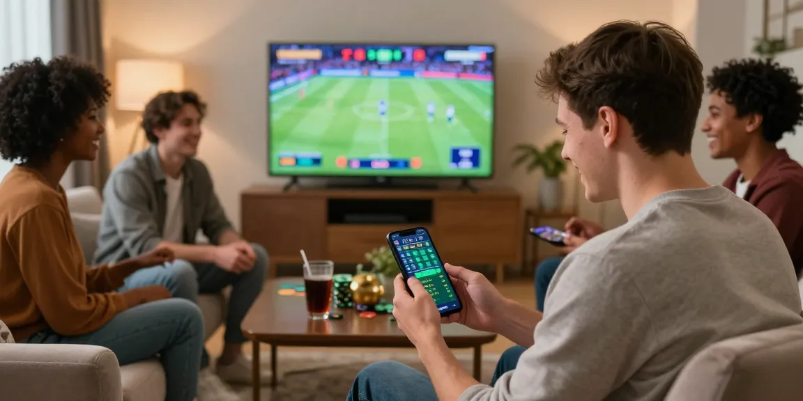 Engaging scene of friends using a verified 토토사이트 for online betting, highlighting a secure and exciting environment.