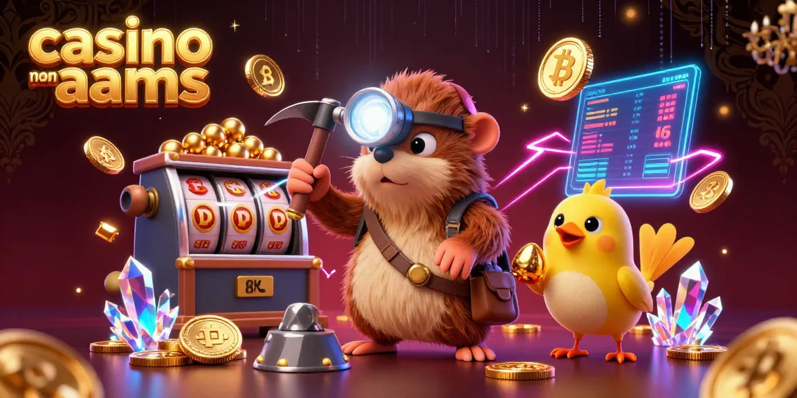 Vivi vittorie entusiasmanti nei casino non AAMS con azioni di jackpot vibranti in questa dinamica illustrazione 3D.
