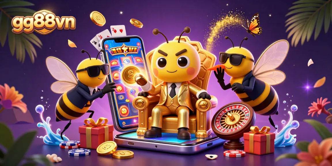 Engage with the gg88vn slot game fantasy world featuring a bee mob boss and dynamic gambling elements.