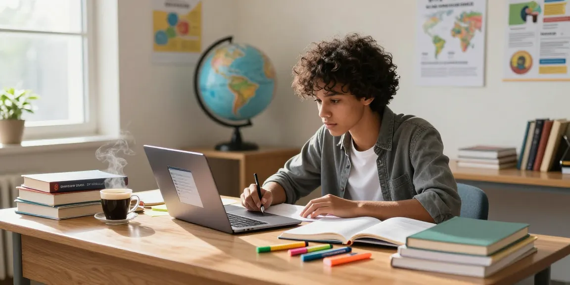 Student preparing for 2026 neco runz exams in a cozy study space