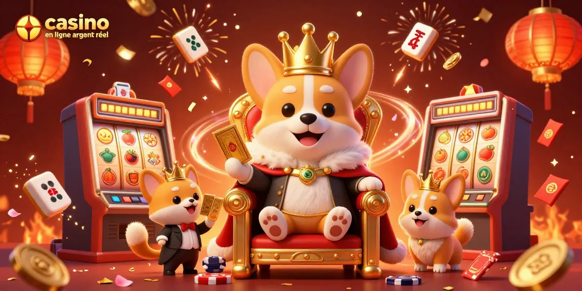 Découvrez un gameplay palpitant au casino en ligne argent réel avec une illustration de casino 3D vibrante.