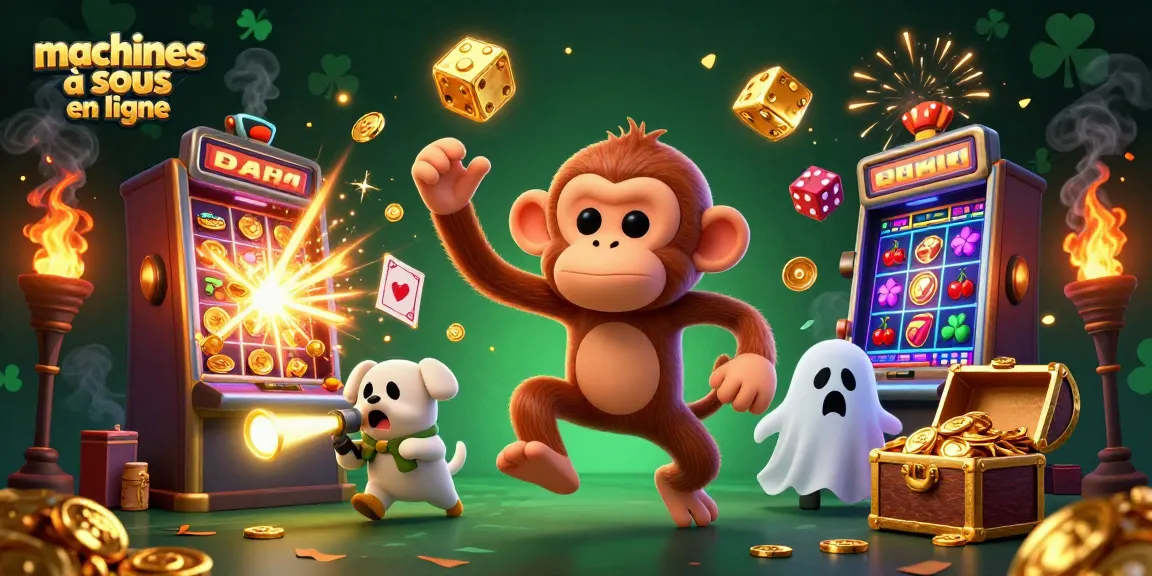 Jouez aux machines à sous en ligne avec le poltergeist et le chiot chasseur de fantômes dans un casino hanté.