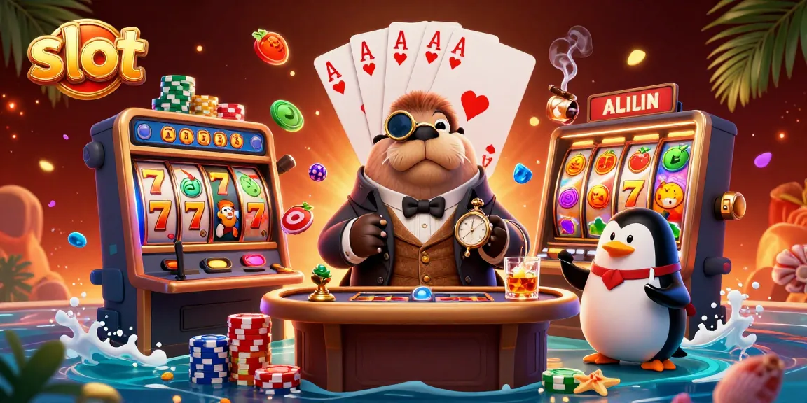 Spin the slot reels with a jolly walrus dealer and winning gameplay elements.