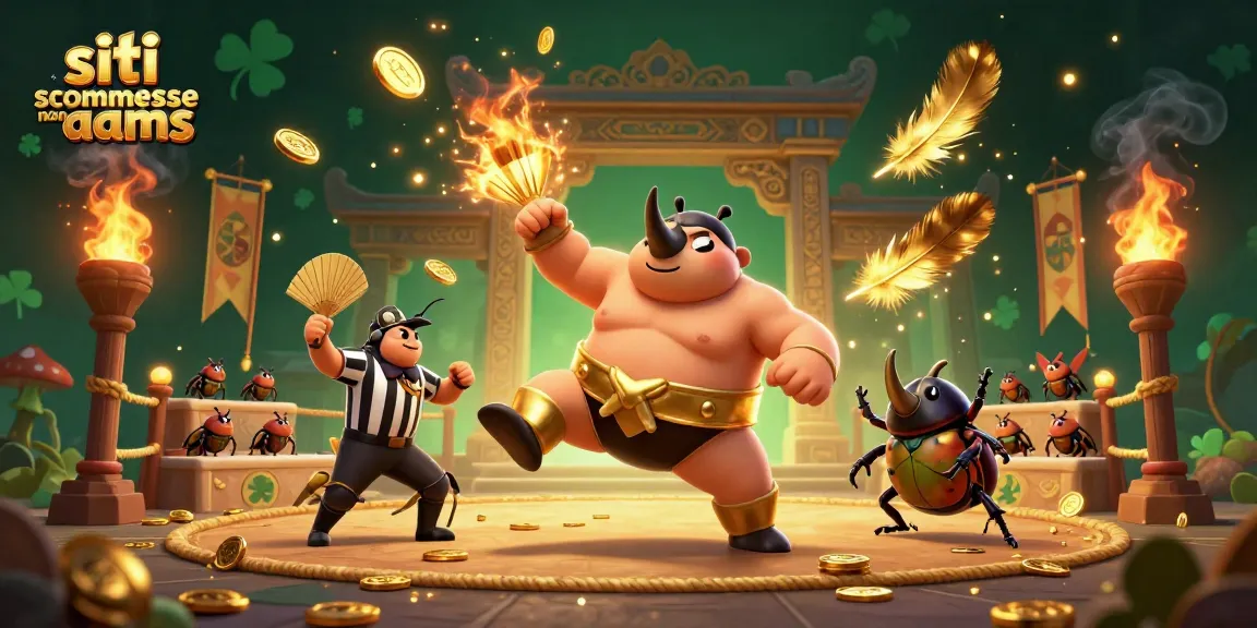 Gioca su siti scommesse non aams, con un campione di sumo che lancia monete d'oro