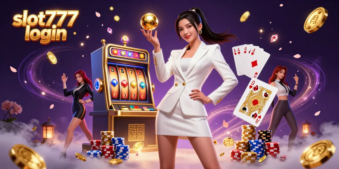 Experience an exciting slot777 login with vibrant casino graphics and lucky elements in play.