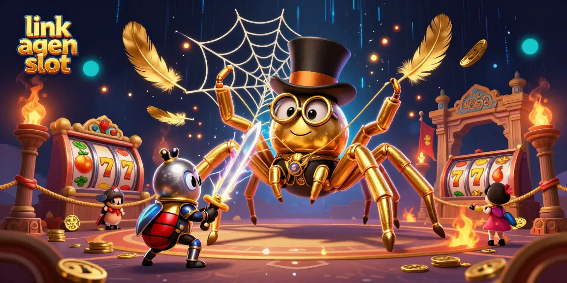 Engage with exciting action in the world of link agen slot as characters face off in a magical casino setting.