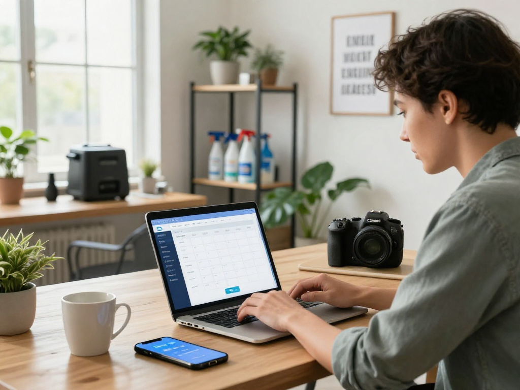 AI receptionist for small business helping streamline appointments in a modern workspace.