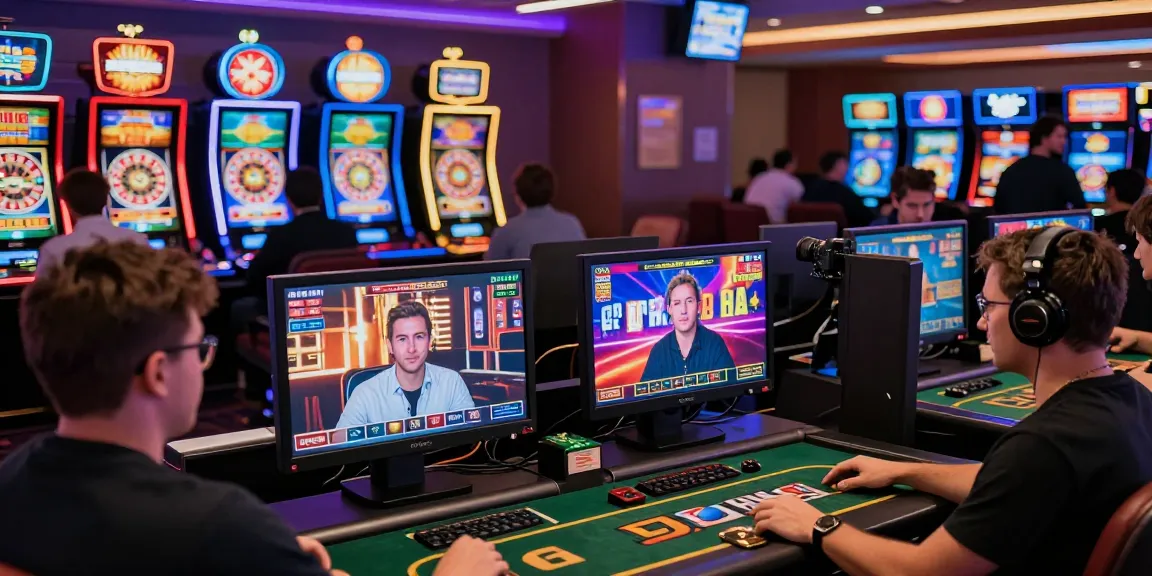 Joueurs engagés profitant d'expériences de casino en ligne palpitantes avec des graphismes vibrants et des jeux excitants.