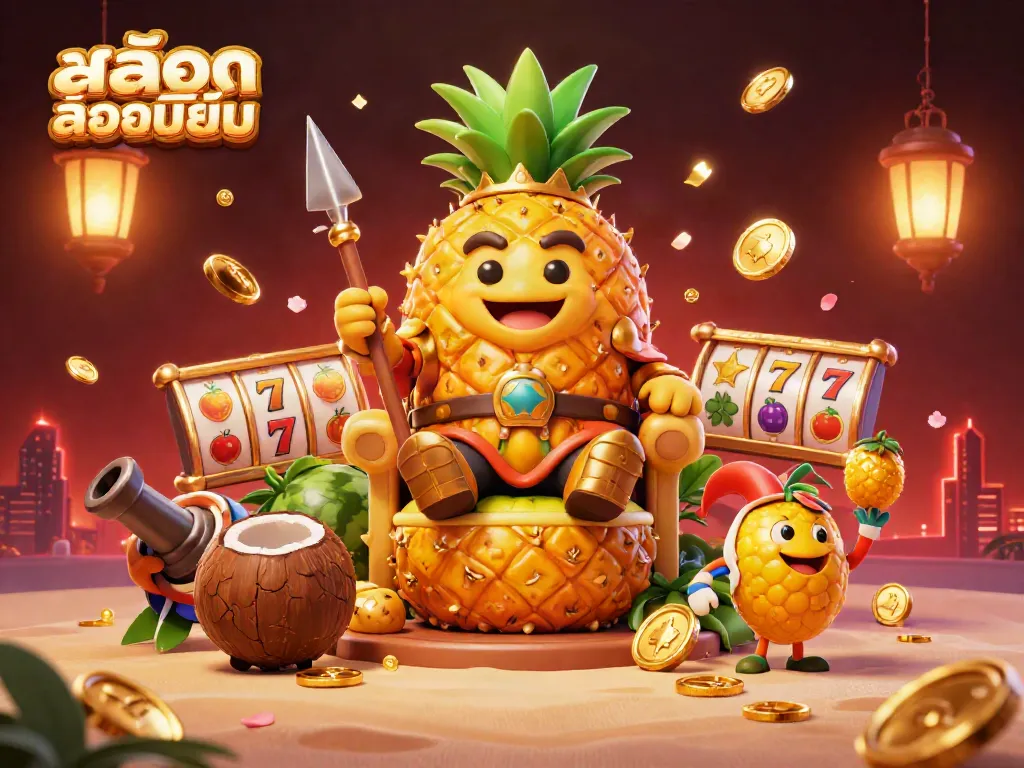 Experience exciting gameplay with สล็อตยอดนิยม, where the golden pineapple king reigns in a colorful casino adventure.