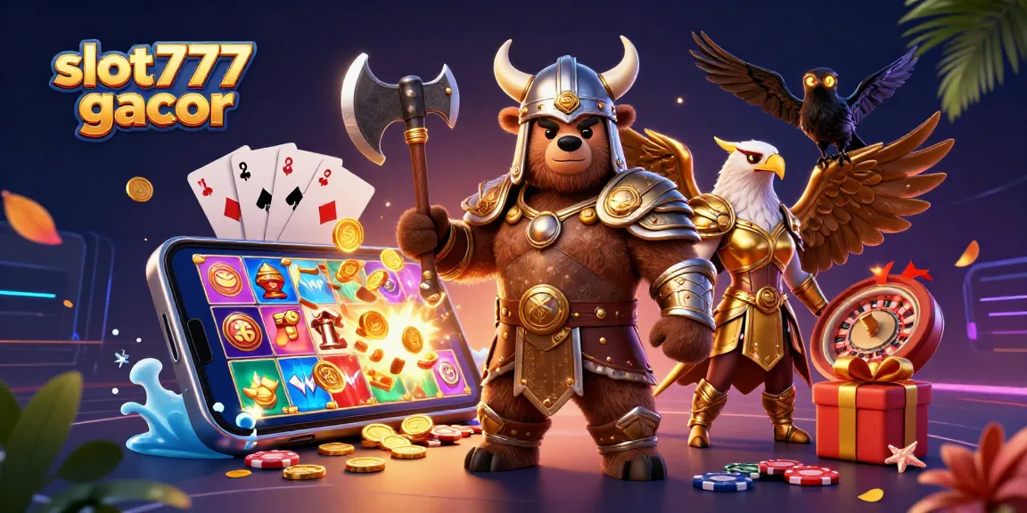 Slot777 gacor mempersembahkan keseruan permainan dengan karakter unik dan elemen slot digital menarik.
