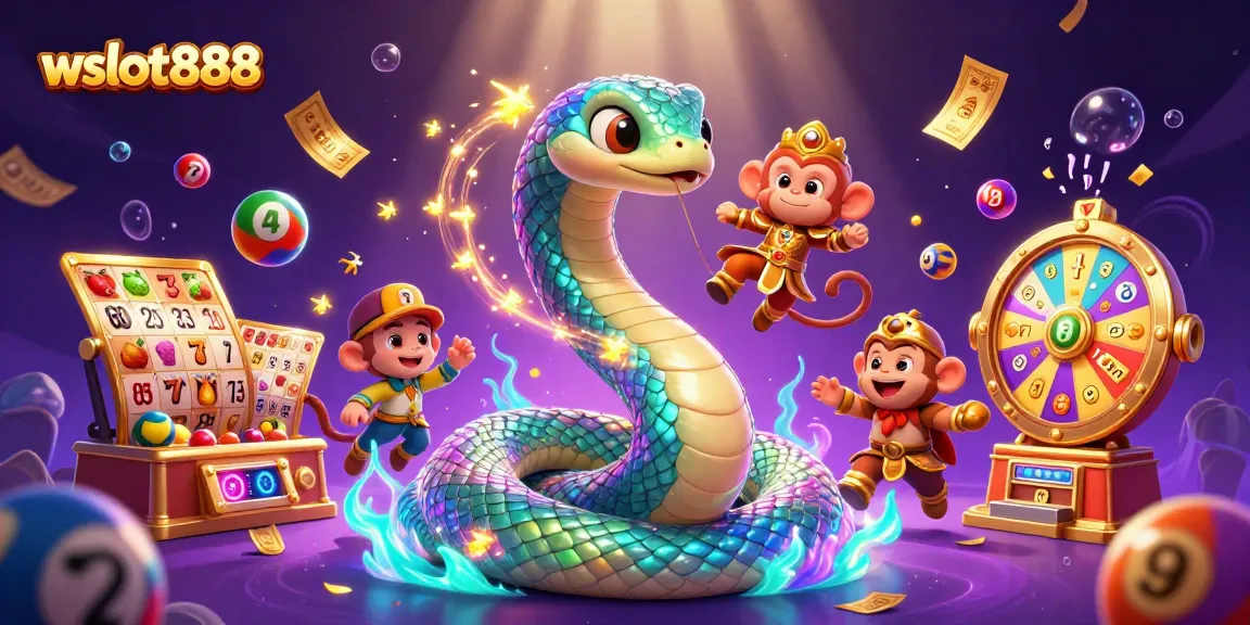 Mengakses permainan penuh keseruan dengan wslot888 yang menampilkan simbol slot, jackpot, dan atmosfer kasino yang menakjubkan.