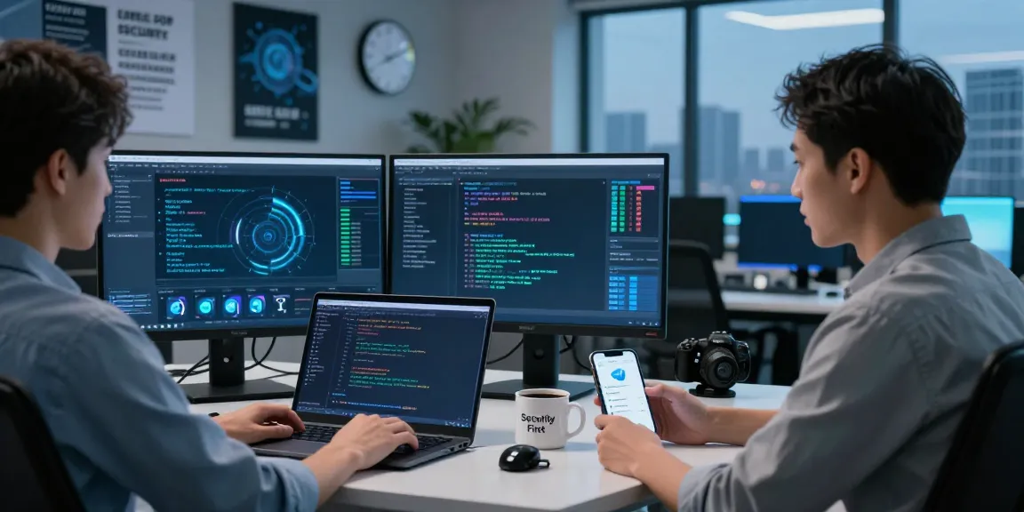 Focus on telegram china security with a cybersecurity analyst monitoring data in a high-tech workspace