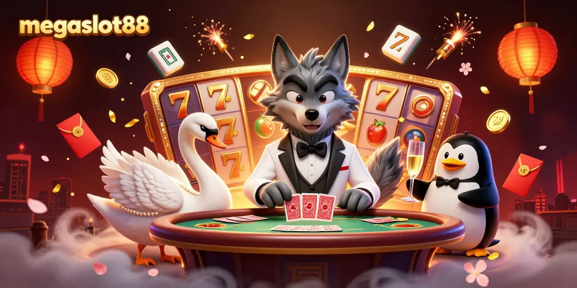 Engage in thrilling games at megaslot88 with vibrant characters and exciting slot elements.